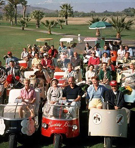 Golf carts in Thunderbird Country Club