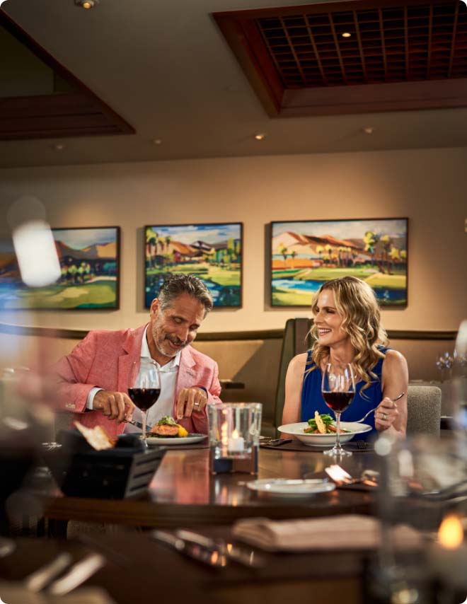 Couple enjoying dinner