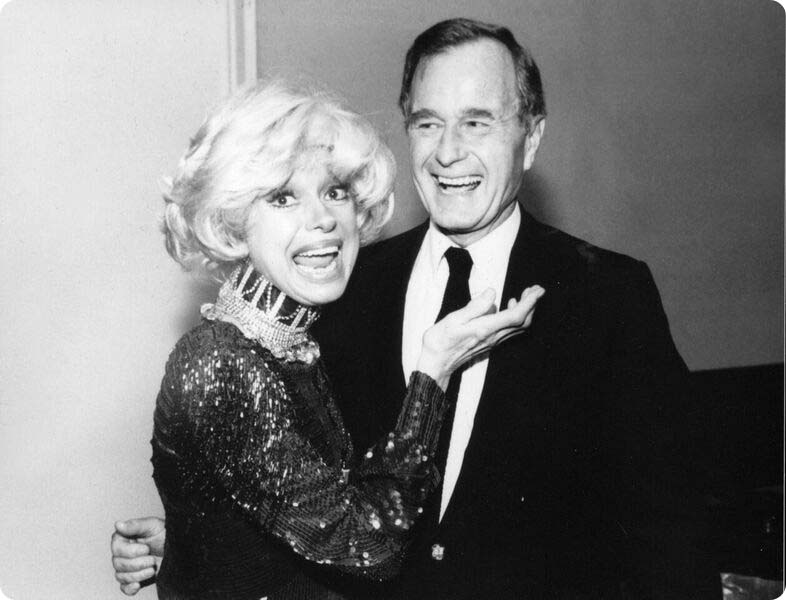 President Bush with Carol Channing